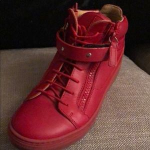 Red sneakers